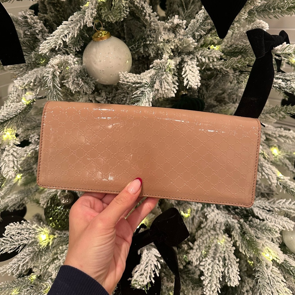 Gucci patent leather clutch